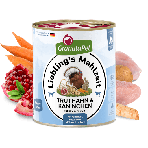 GranataPet Hund - Nassfutter Liebling´s Mahlzeit Truthahn & Kaninchen Junior 800 g - Zutaten