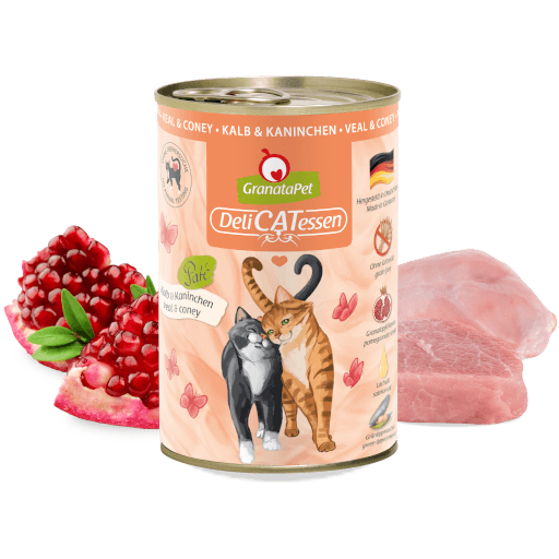GranataPet Katze - Nassfutter DeliCATessen Kalb & Kaninchen 400 g - Zutaten