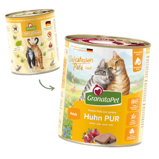 GranataPet Katze - Nassfutter DeliCATessen Huhn PUR 800 g - Umstellung