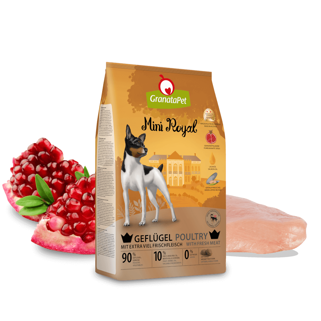 GranataPet Hund - Trockenfutter Mini Royal Geflügel 1 kg - Zutaten