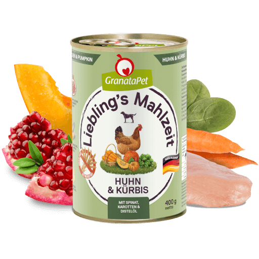 GranataPet Hund - Nassfutter Liebling´s Mahlzeit Huhn & Kürbis 400 g - Zutaten
