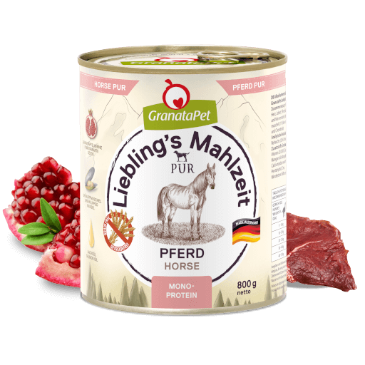 GranataPet Hund - Nassfutter Liebling´s Mahlzeit PUR Pferd 800 g - Zutaten