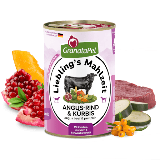 GranataPet Hund - Nassfutter Liebling´s Mahlzeit Angus Rind & Kürbis 400 g - Zutaten