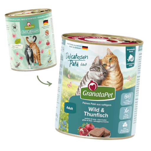 GranataPet Katze - Nassfutter DeliCATessen Wild & Thunfisch 800 g - Umstellung