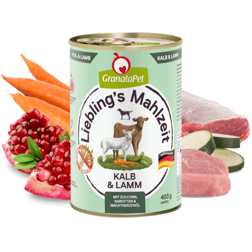 GranataPet Hund - Nassfutter Liebling´s Mahlzeit Kalb & Lamm 400 g - Zutaten