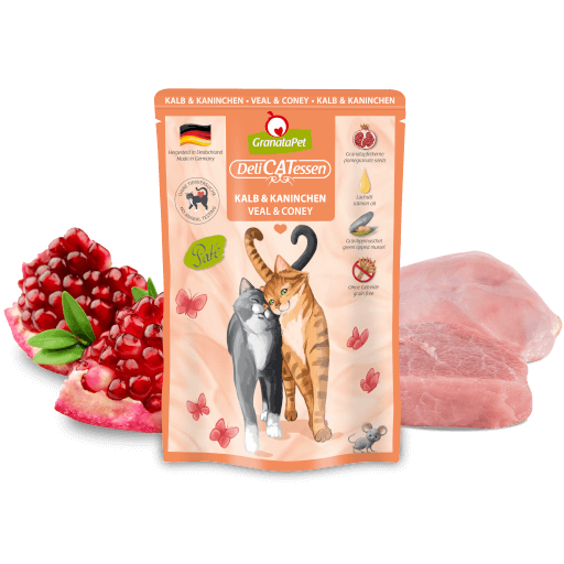 GranataPet Katze - Nassfutter DeliCATessen Kalb & Kaninchen 85 g - Zutaten