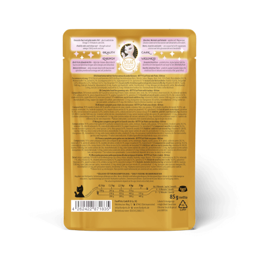 KITTY Cat - Nassfutter Paté Pute Kitten 85 g - Rückseite