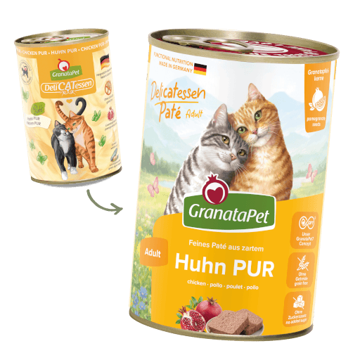 GranataPet Katze - Nassfutter DeliCATessen Huhn PUR 400 g - Umstellung