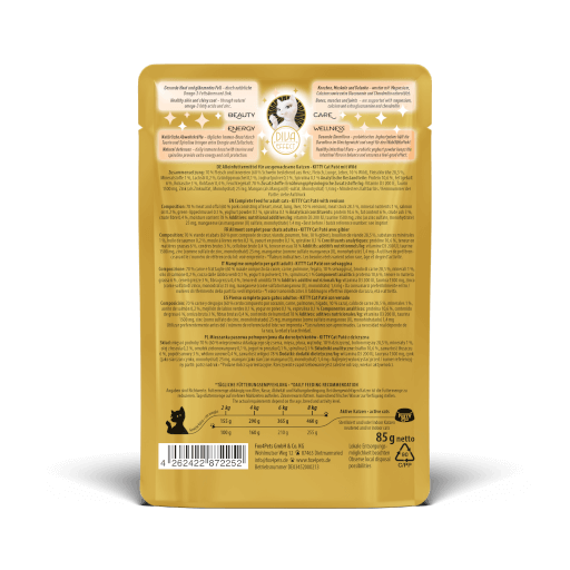 KITTY Cat - Nassfutter Paté Wild 85 g - Rückseite