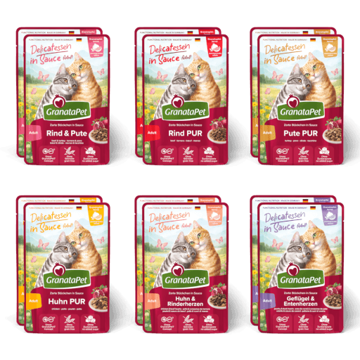 GranataPet Katze - Nassfutter DeliCATessen in Sauce Multipack 1 (amazon) I 12 x 100 g - Hauptbild