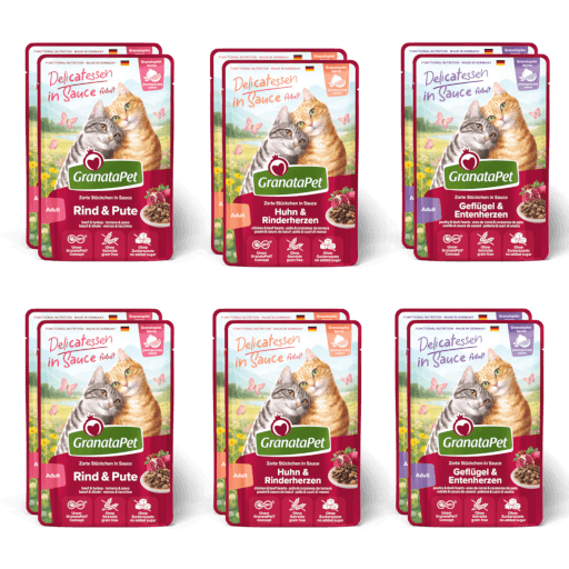 GranataPet Katze - Nassfutter DeliCATessen in Sauce Multipack 2 I 12 x 100 g - Hauptbild