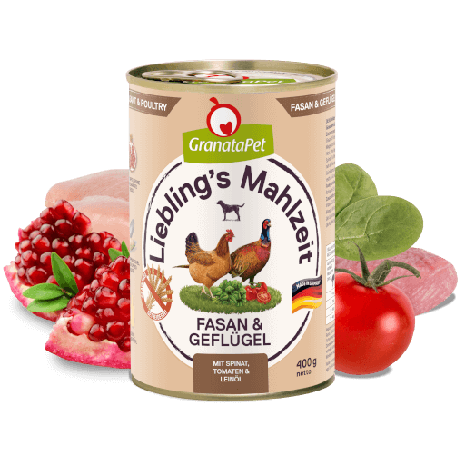 GranataPet Hund - Nassfutter Liebling´s Mahlzeit Fasan & Geflügel 400 g - Zutaten