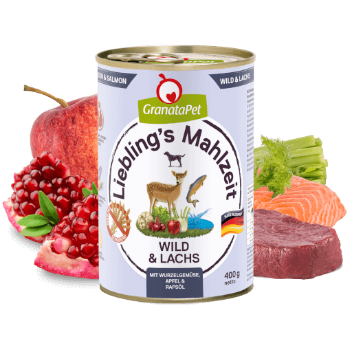 GranataPet Hund - Nassfutter Liebling´s Mahlzeit Wild & Lachs 400 g - Zutaten