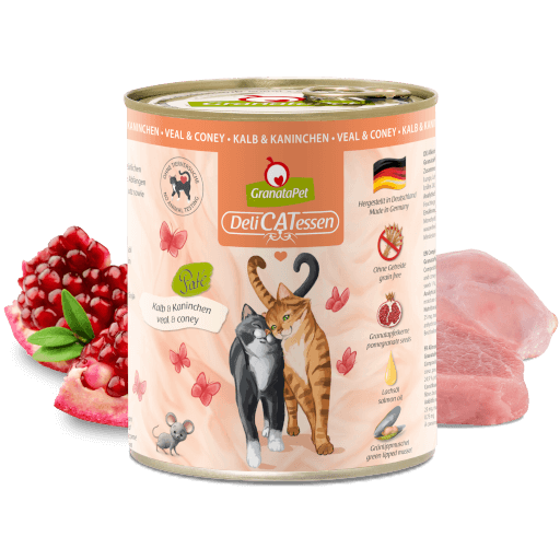 GranataPet Katze - Nassfutter DeliCATessen Kalb & Kaninchen 800 g - Zutaten