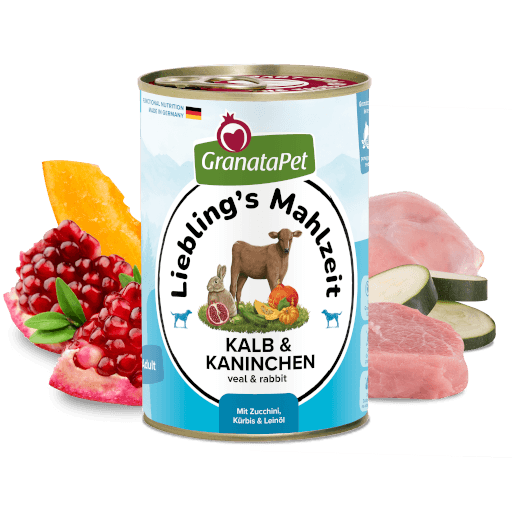 GranataPet Hund - Nassfutter Liebling´s Mahlzeit Kalb & Kaninchen 400 g - Zutaten