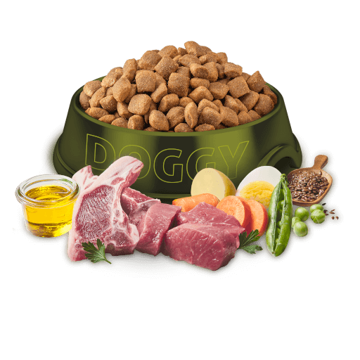 DOGGY Dog - Trockenfutter Lamm Sensitive 1 kg - Produkt in Schale/Napf