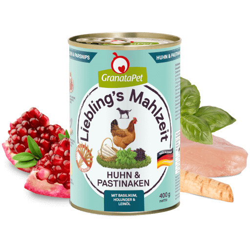 GranataPet Hund - Nassfutter Liebling´s Mahlzeit Huhn & Pastinaken 400 g - Zutaten