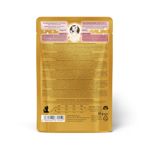 KITTY Cat - Nassfutter Paté Pute & Shrimps 85 g - Rückseite
