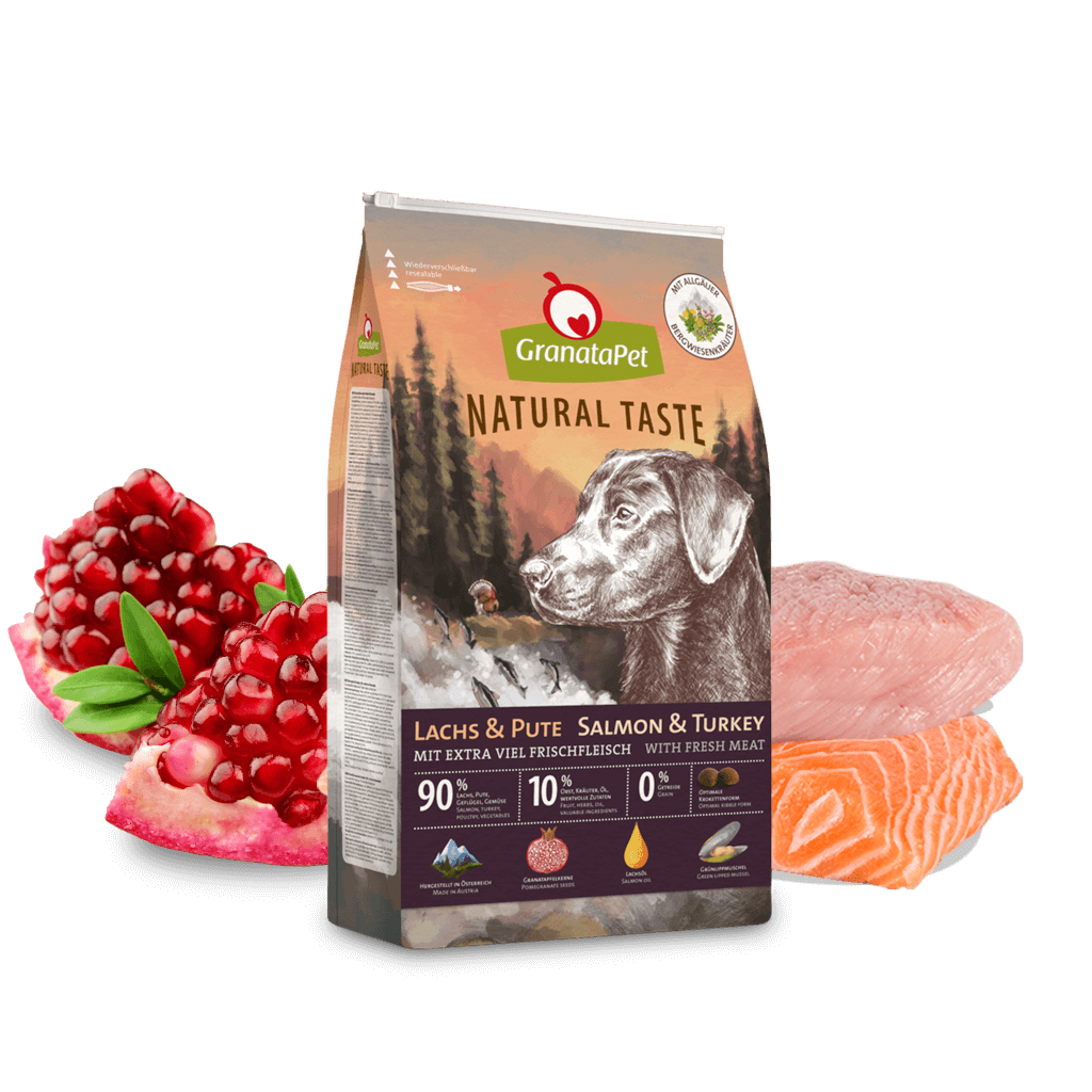 GranataPet Hund - Trockenfutter Natural Taste Lachs & Pute 4 kg - Zutaten