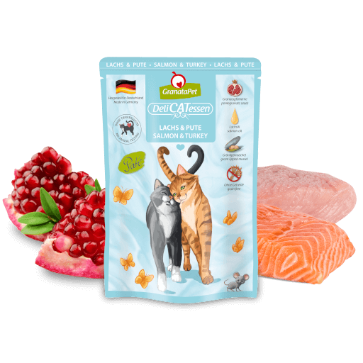 GranataPet Katze - Nassfutter DeliCATessen Lachs & Pute 85 g - Zutaten