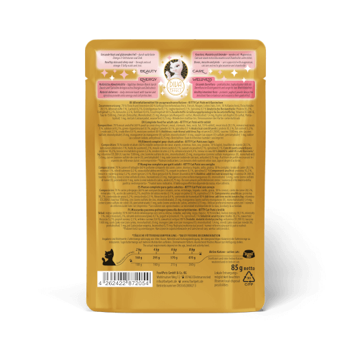 KITTY Cat - Nassfutter Paté Kaninchen 85 g - Rückseite