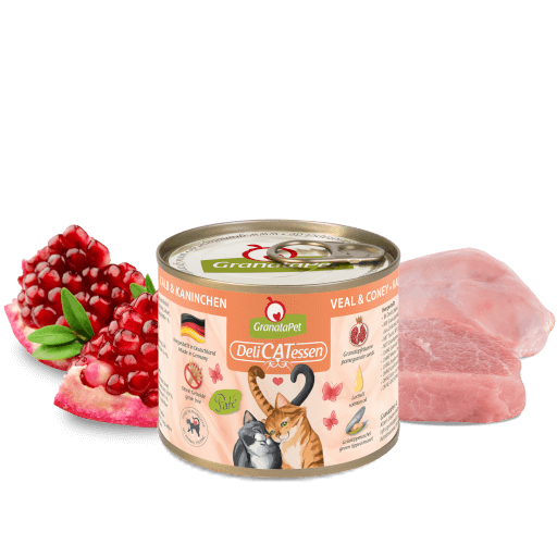 GranataPet Katze - Nassfutter DeliCATessen Kalb & Kaninchen 200 g - Zutaten