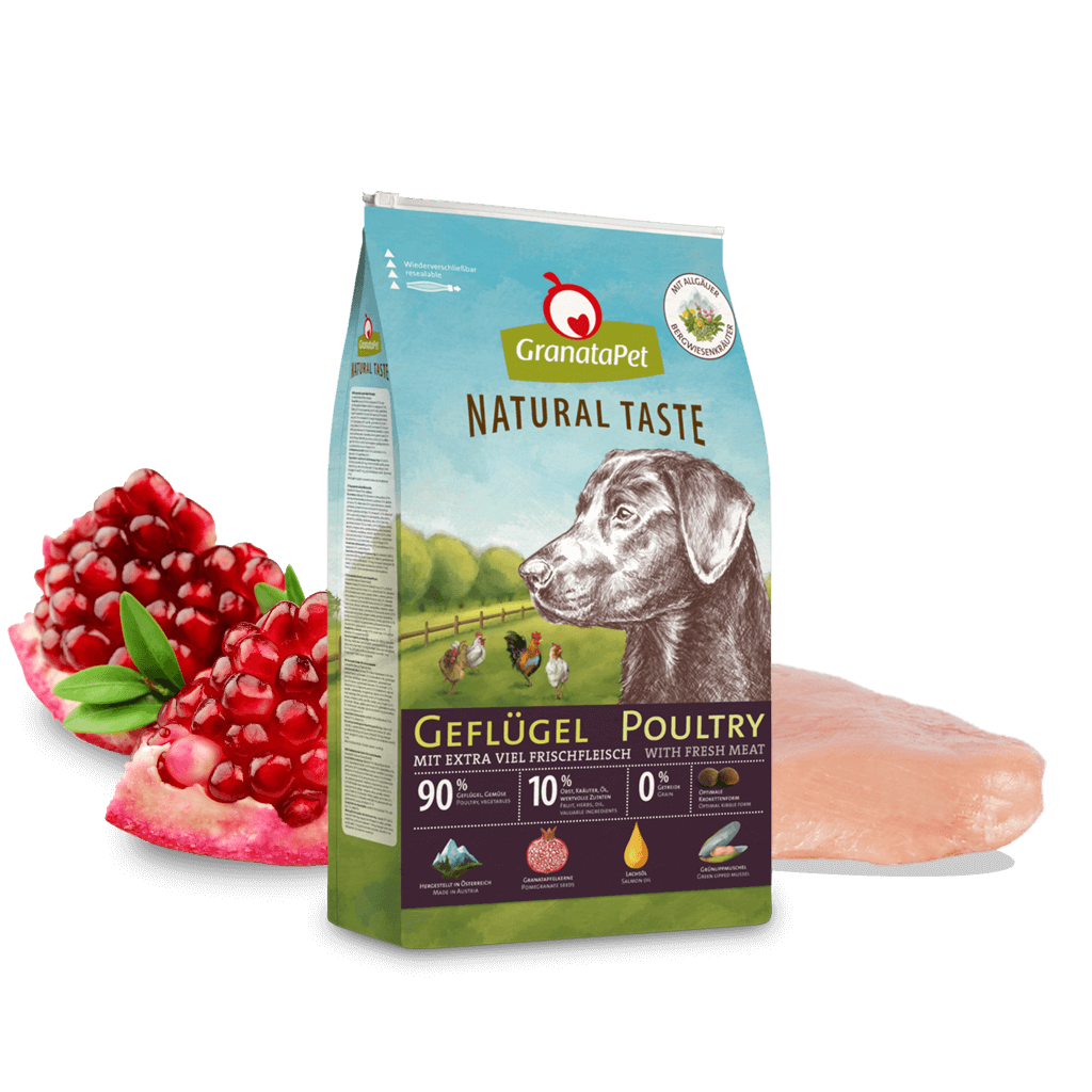 GranataPet Hund - Trockenfutter Natural Taste Geflügel 4 kg - Zutaten