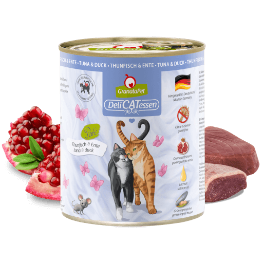 GranataPet Katze - Nassfutter DeliCATessen Thunfisch & Ente 800 g - Zutaten