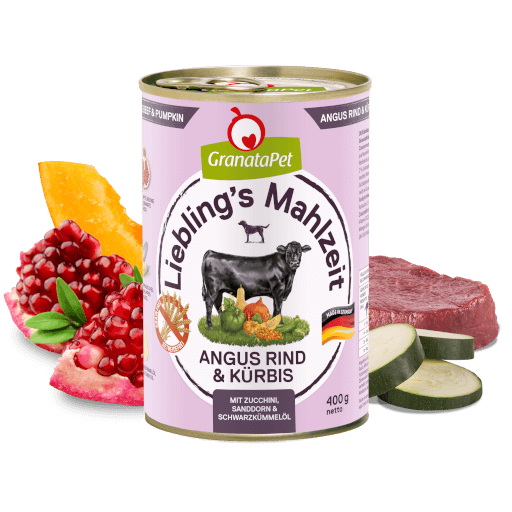 GranataPet Hund - Nassfutter Liebling´s Mahlzeit Angus Rind & Kürbis 400 g - Zutaten