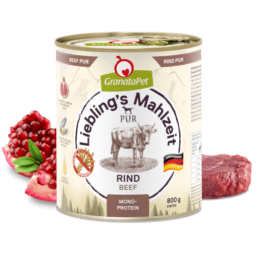 GranataPet Hund - Nassfutter Liebling´s Mahlzeit PUR Rind 800 g - Zutaten