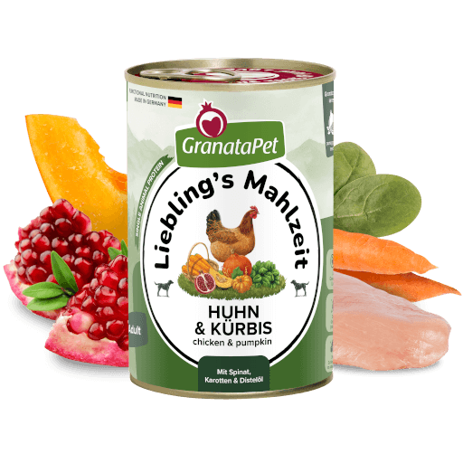 GranataPet Hund - Nassfutter Liebling´s Mahlzeit Huhn & Kürbis 400 g - Zutaten