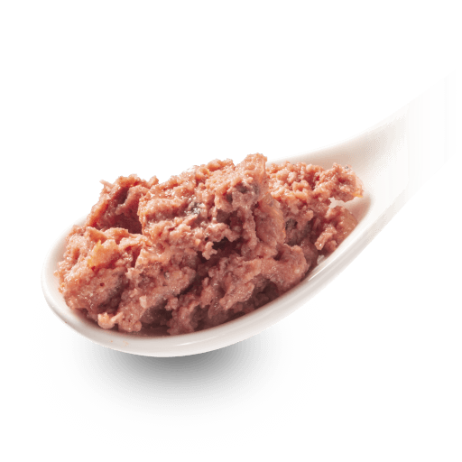 GranataPet Katze - Nassfutter DeliCATessen Lachs & Meeresfrüchte 200 g - Löffelbild