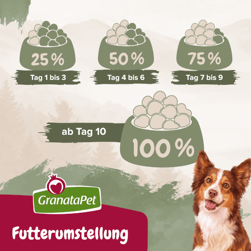 GranataPet Hund - Nassfutter Liebling´s Mahlzeit Huhn & Kürbis 400 g - Tafel Umstellung