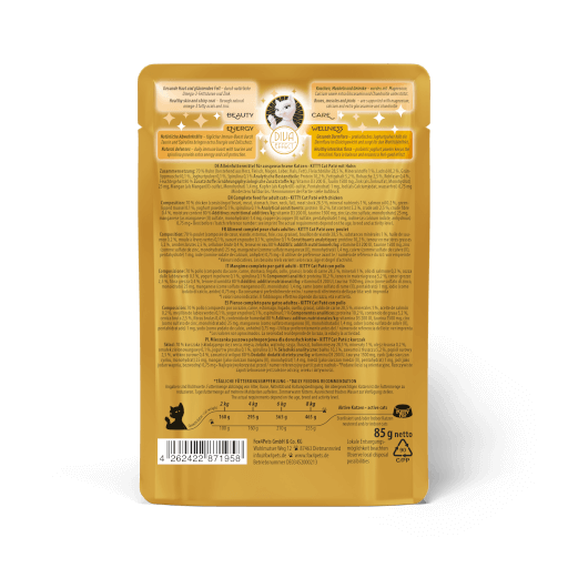 KITTY Cat - Nassfutter Paté Huhn 85 g - Rückseite